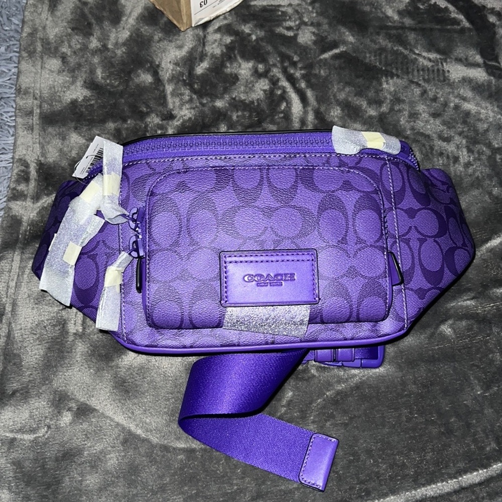 Purple Coach. 2022 Fanny/Cross body bag